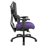 Vertical Black Mesh Back Chair with Shiny Black Base 1